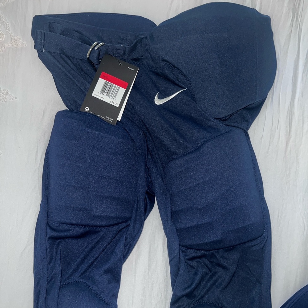 Nike Boys Padded Football Pants Navy Blue L & XL
